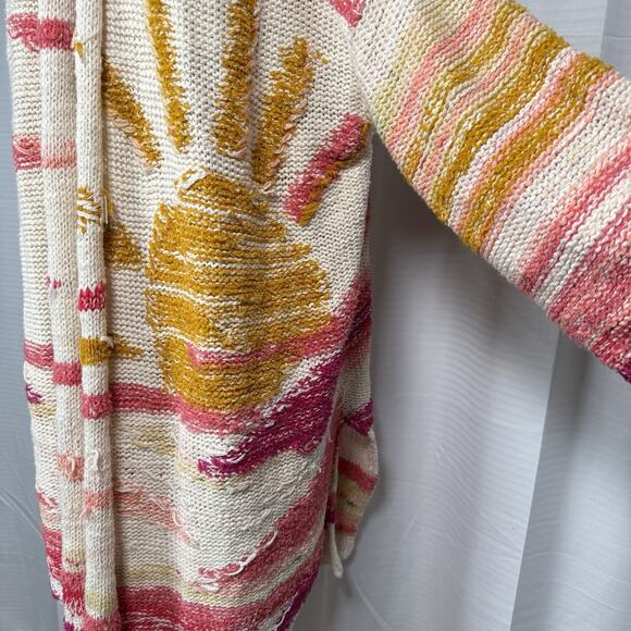 Anthropologie Daily Practice Oversized Bethany Sunrise Cardigan Size M / L - Picture 4 of 11